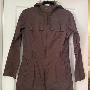 North Face Long Rain Jacket in Brown